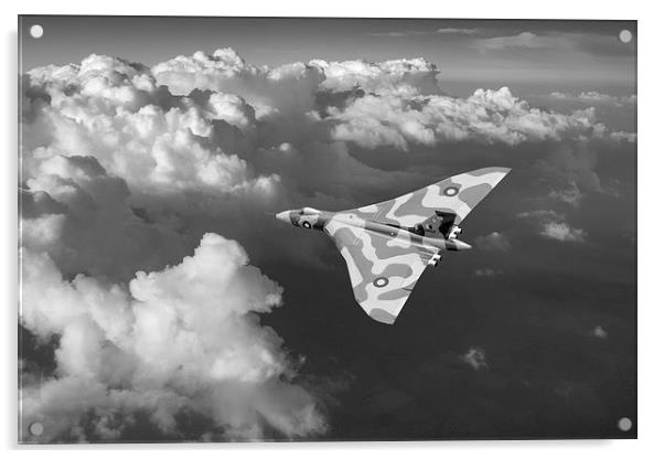 Vulcan catching the light black and white version Acrylic by Gary Eason