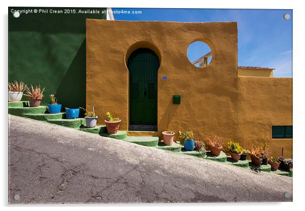  Spanish doorway with Moorish influence Tenerife Acrylic by Phil Crean