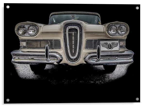The Classic Edsel Car Acrylic by Dave Hudspeth Landscape Photography