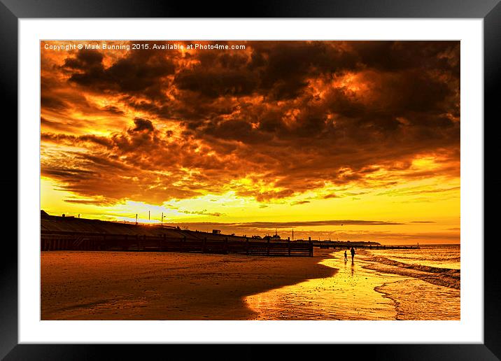 A fire in the sky tonight Framed Mounted Print by Mark Bunning