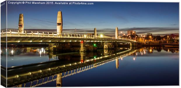  Twin Sails Reflection Canvas Print by Phil Wareham