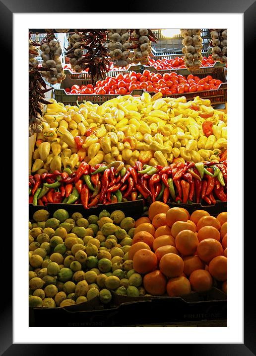  Fruit Stall Framed Mounted Print by Tony Murtagh
