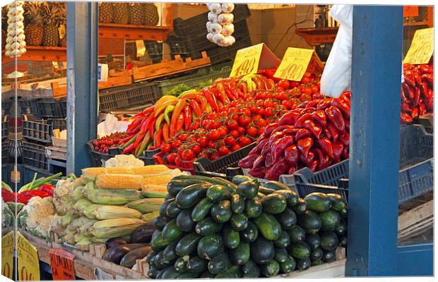  Vegetable Stall Canvas Print by Tony Murtagh
