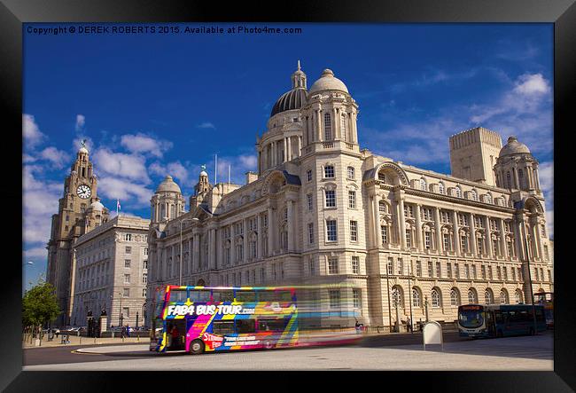  Fab 4 Beatles bus tour Liverpool Framed Print by DEREK ROBERTS