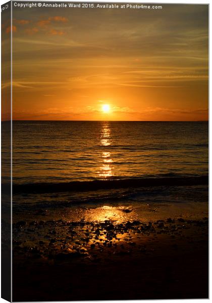  Sea Shore Sunset Canvas Print by Annabelle Ward