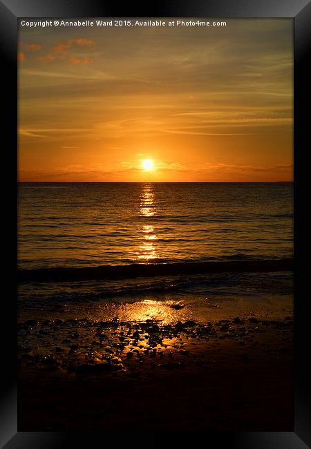  Sea Shore Sunset Framed Print by Annabelle Ward