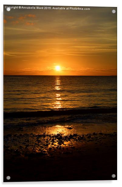  Sea Shore Sunset Acrylic by Annabelle Ward