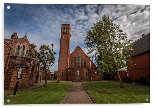  St Wulstans Church, Fleetwood, Lancashire Acrylic by Alan Duggan