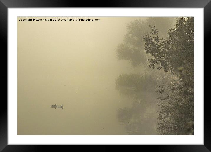  misty morning Framed Mounted Print by steven stain