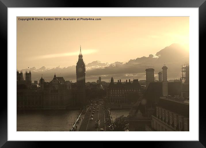 Houses of Parliament Framed Mounted Print by Claire Colston