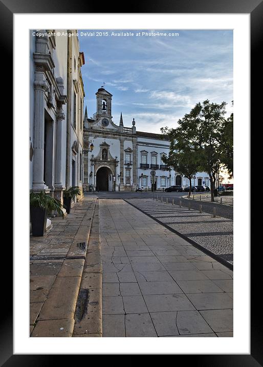 Faro Historic Centre Portal  Framed Mounted Print by Angelo DeVal