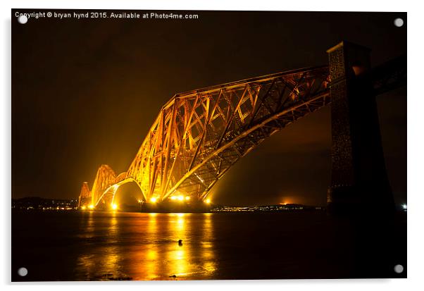 Forth Rail Bridge Acrylic by bryan hynd