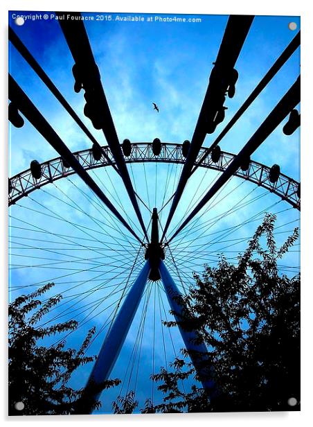  London Eye with bird flight Acrylic by Paul Fouracre