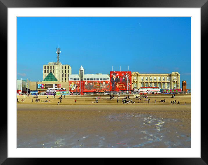 Blackpool Promenade Framed Mounted Print by Victor Burnside