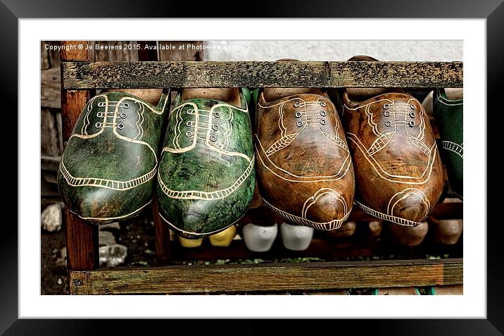 wooden shoes Framed Mounted Print by Jo Beerens