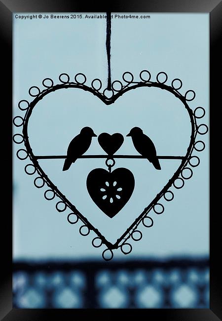 bird heart Framed Print by Jo Beerens