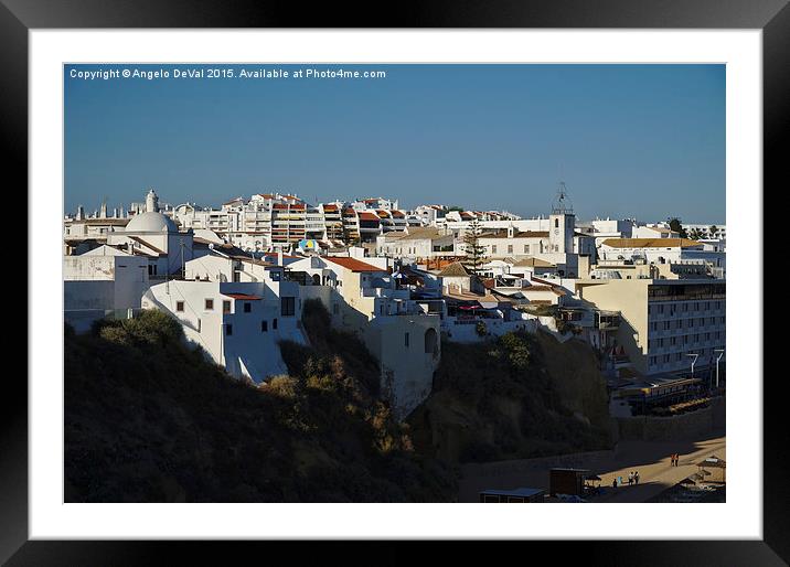 Albufeira from the Beach  Framed Mounted Print by Angelo DeVal