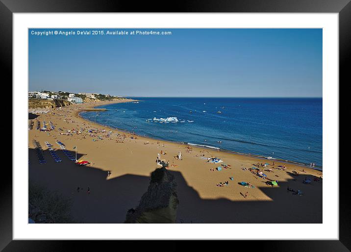 Summer in Albufeira Beach  Framed Mounted Print by Angelo DeVal