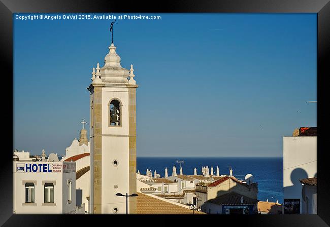 Albufeira Rooftops  Framed Print by Angelo DeVal