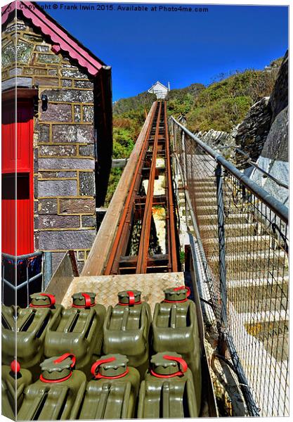  Lift to the lifeboat station in St Justinians Canvas Print by Frank Irwin