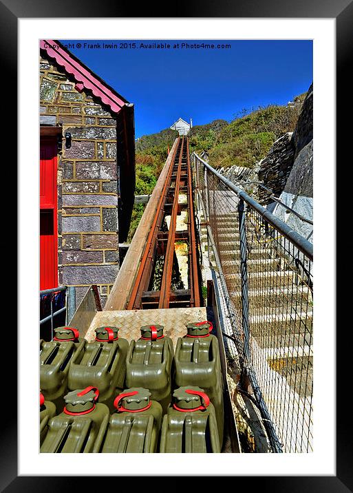  Lift to the lifeboat station in St Justinians Framed Mounted Print by Frank Irwin