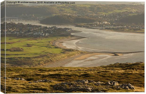  ACROSS THE RIVER Canvas Print by andrew saxton