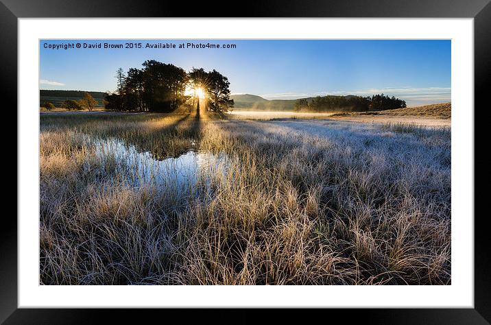  Loch Morig Sunrise Framed Mounted Print by David Brown