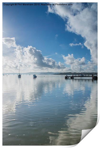  Rockley Reflections Print by Phil Wareham