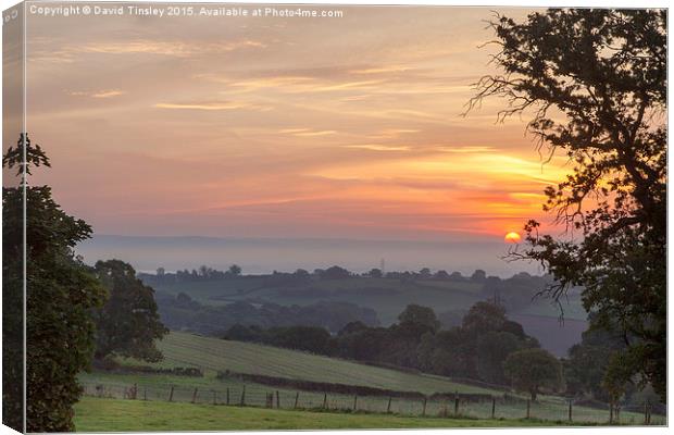 Severn Sunrise Canvas Print by David Tinsley