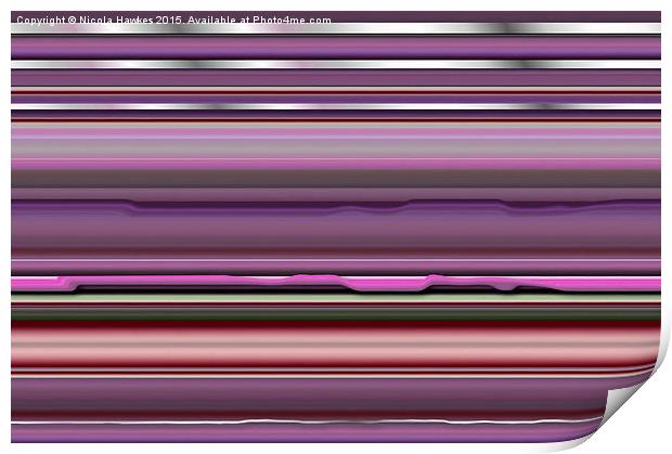  One The Line (purple) Print by Nicola Hawkes