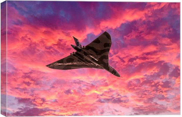 Going out in a blaze of glory XH558 Canvas Print by Gary Eason