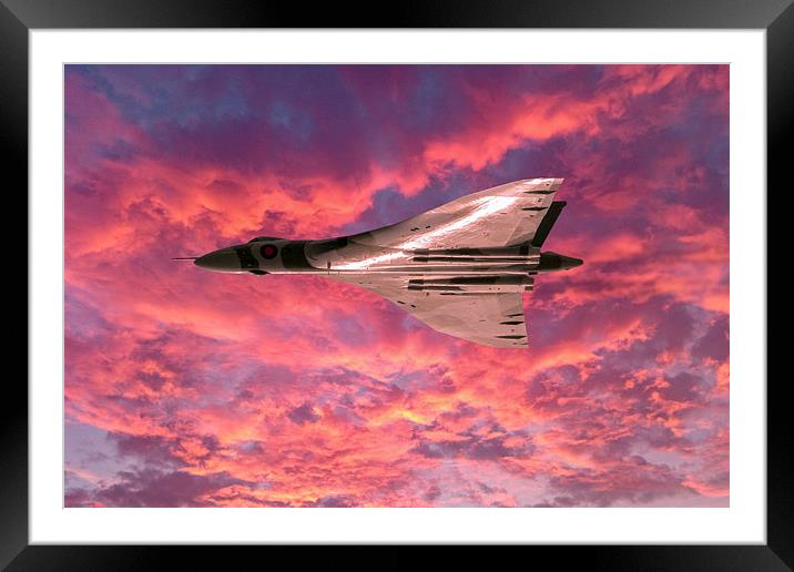 Vulcan sunset serenade Framed Mounted Print by Gary Eason