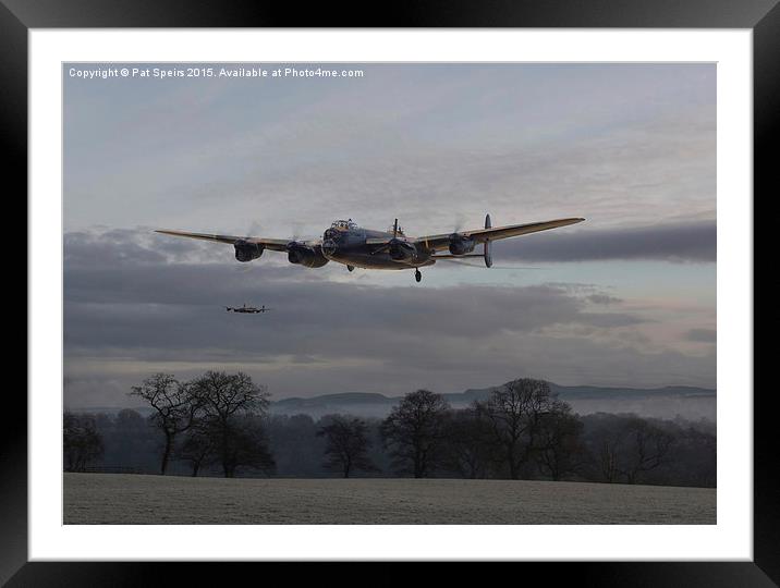  Lancaster - 'He aint heavy he's my brother' Framed Mounted Print by Pat Speirs