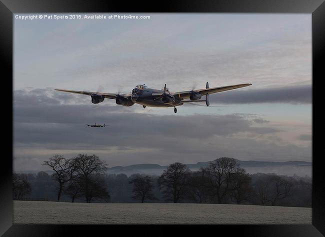  Lancaster - 'He aint heavy he's my brother' Framed Print by Pat Speirs