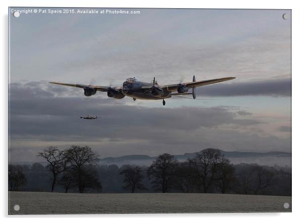  Lancaster - 'He aint heavy he's my brother' Acrylic by Pat Speirs