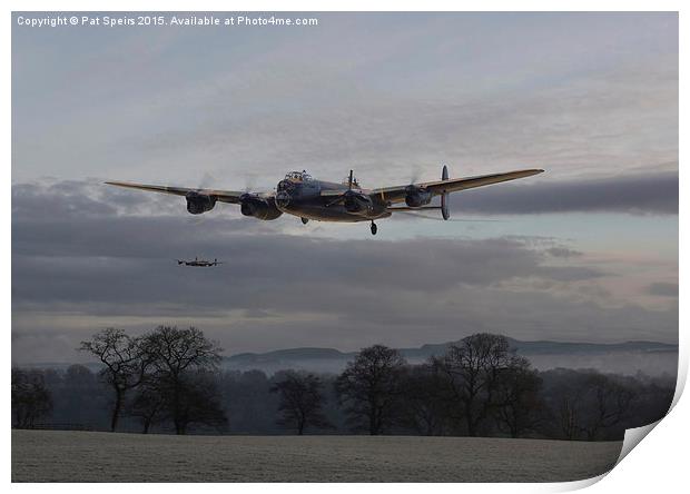  Lancaster - 'He aint heavy he's my brother' Print by Pat Speirs