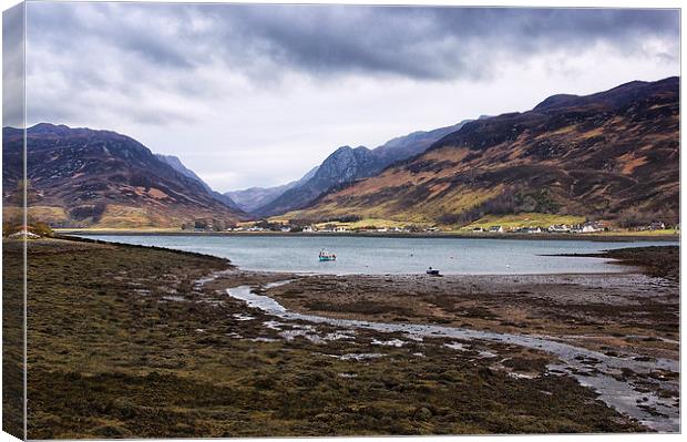 Low Tide at Loch Long  Canvas Print by Jacqi Elmslie