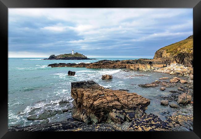  godrevy lighthouse Framed Print by Kelvin Rumsby