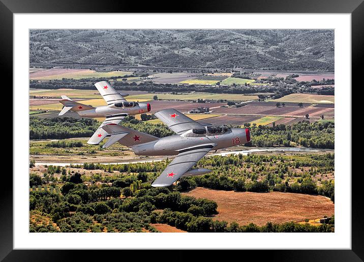   Mig 15 . Combat Air patrol  Framed Mounted Print by Rob Lester