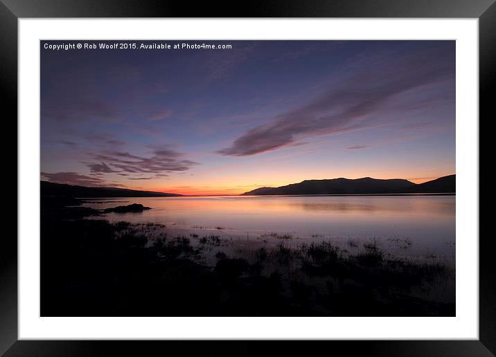  Loch Scridain Sunset Framed Mounted Print by Rob Woolf
