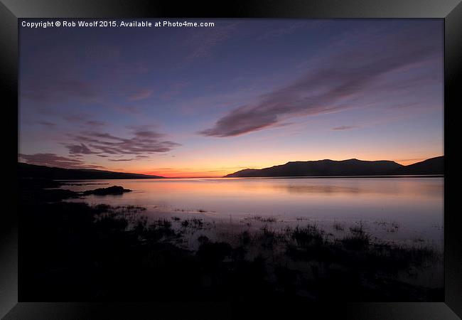  Loch Scridain Sunset Framed Print by Rob Woolf