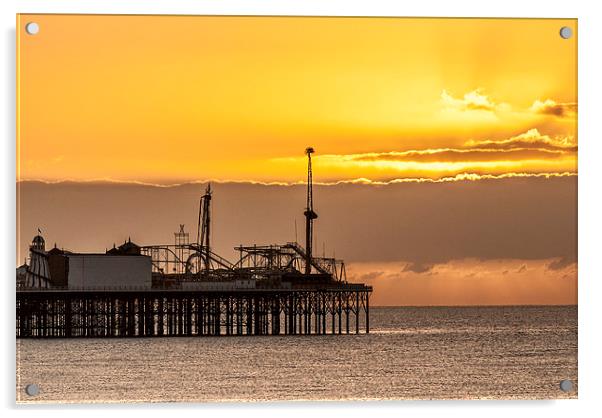 Brighton Dawn Acrylic by Malcolm McHugh