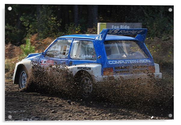 Austin Metro 6R4 rally car Acrylic by Oxon Images