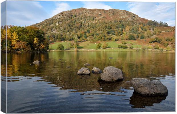 Rydalwater In The Autumn Canvas Print by Gary Kenyon