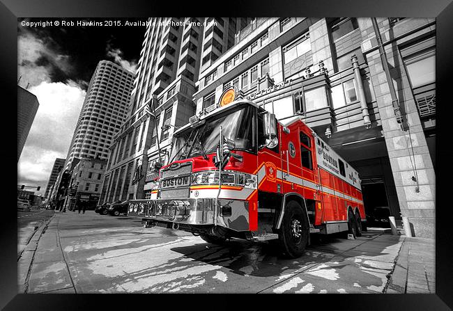  Boston Fire Truck  Framed Print by Rob Hawkins