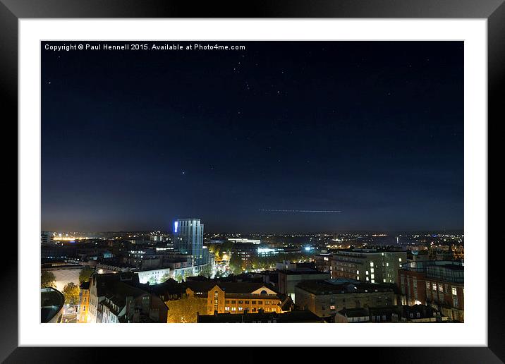 Bristol under the stars Framed Mounted Print by Paul Hennell