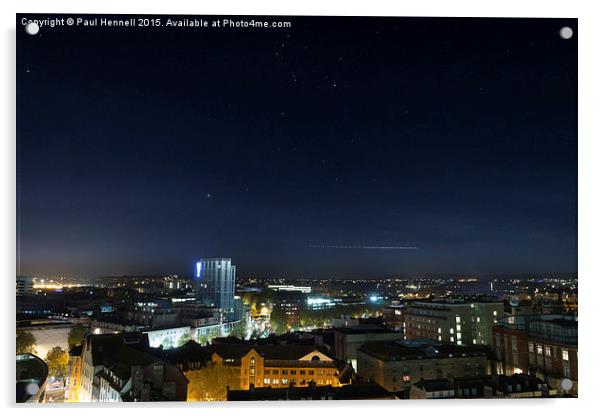 Bristol under the stars Acrylic by Paul Hennell