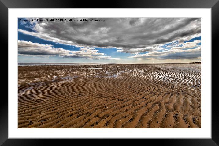  humber estuary at Low Tide Framed Mounted Print by David Smith