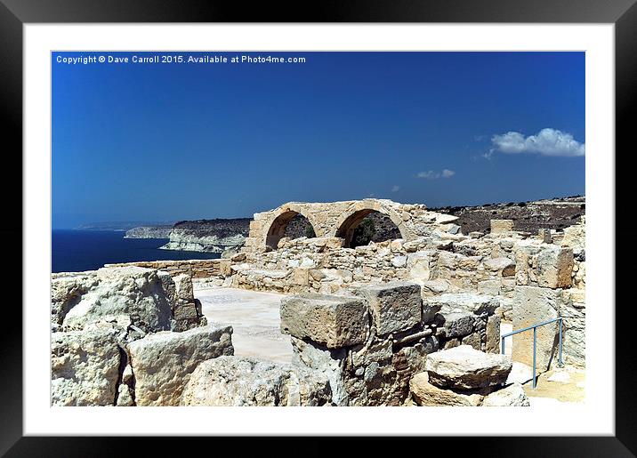 Roman Ruins Cyprus Framed Mounted Print by Dave Carroll