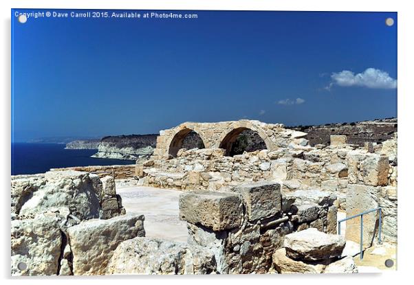 Roman Ruins Cyprus Acrylic by Dave Carroll